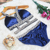 High Quality Pure Silk Bikini Style Padded Bra & Panty Set