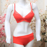 High Quality Red Padded Bra and Panty