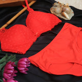 High Quality Red Padded Bra and Panty