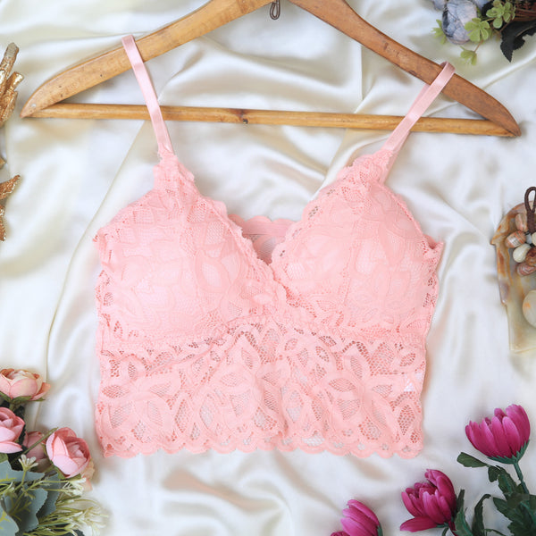 Lace Padded Strapless Bralette