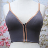 Woman's Front Zipper Padded Bra