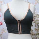 Woman's Front Zipper Padded Bra