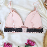 Silk Bra Adjustable Strap V Neck Hook Triangle Bralette