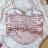 Teen Girl Shirred Bra with Strappy Detail