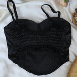 Teen Girl Shirred Bra with Strappy Detail