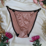 Ice Silk Satin Lingerie Seamless Panty